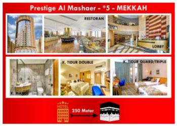 Paket Plus Thaif 2025 Hotel Mekkah Prestige Al Mashaer *4 / Setaraf