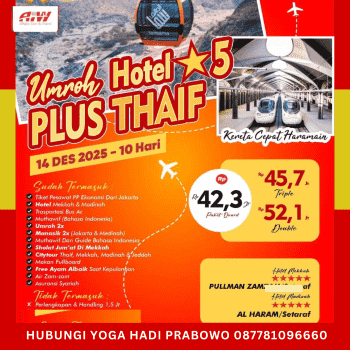 Paket Umroh Plus Thaif 2025 Program 10 Hari Des