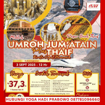 Paket Umroh Plus Thaif 2025 Program 12 Hari Jumatain 