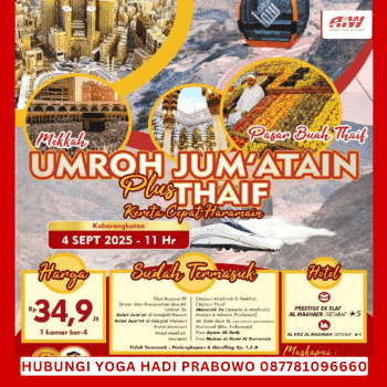 Paket Umroh Plus Thaif 2025 Program 11 Hari Jumatain 
