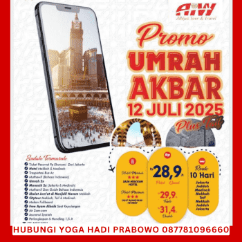 Paket Umroh Plus Thaif 2025 Promo Akbar 10 Hari