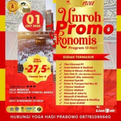 Paket Umroh Oktober 2025 Promo 13 Hari