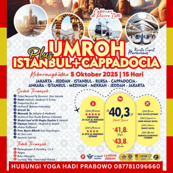 Paket Umroh Oktober 2025 Plus Turki Cappadocia KC