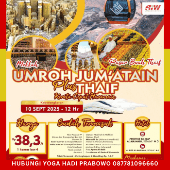 Paket Umroh September 2025 Plus Thaif Jumatain 11 Hari
