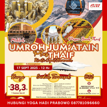 Paket Umroh September 2025 Plus Thaif Jumatain 12 Hari