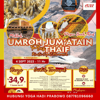 Paket Umroh September 2025 Plus Thaif Jumatain 11 Hari