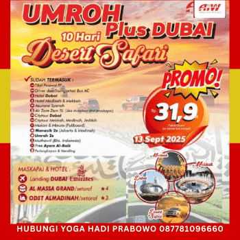 Paket Umroh September 2025 Promo Plus Dubai 10 hari