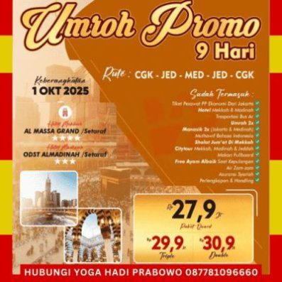 Paket Umroh Oktober 2025 Promo 09 Hari