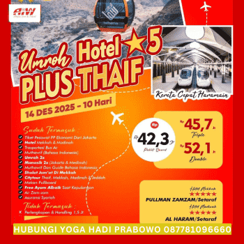 Paket Umroh Desember 2025 Program Plus Thaif 10 Hari-1