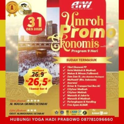 Biaya Umroh Murah 2025 Ekonomis 09 Hari
