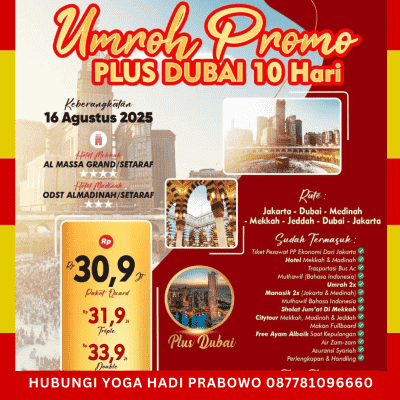 Promo Umroh Plus Dubai 10 Hari 