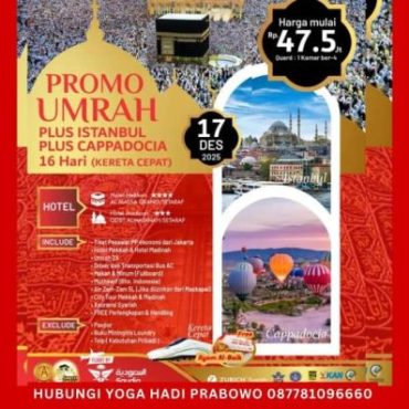 Biaya Umroh Murah 2025 Plus Turki Cappadocia