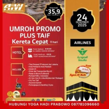 Biaya Umroh Murah 2025 Plus Thaif 11 Hari