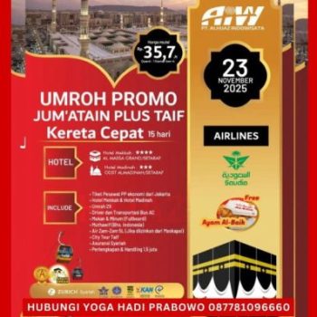 Paket Umroh 15 Hari 2025 Promo Plus Thaif