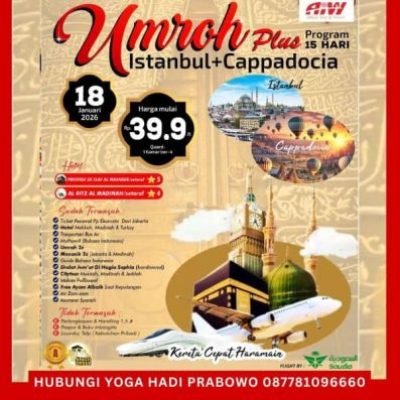 Paket Umroh Januari 2026 Turki Cappadocia 15 Hari-2