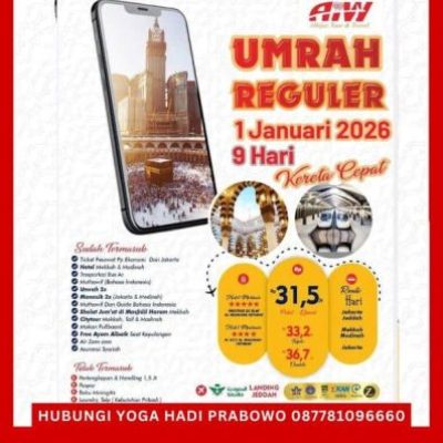 Paket Umroh Januari 2026 Reguler 09 Hari (KC)