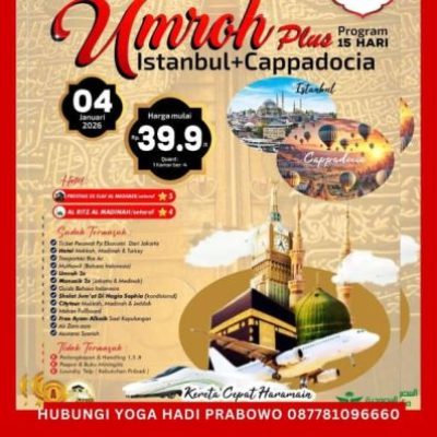 Paket Umroh Januari 2026 Turki Cappadocia 15 Hari-1