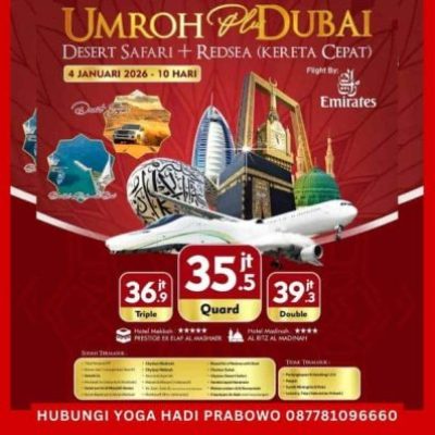 Paket Umroh Januari 2026 Plus Dubai 11 Hari