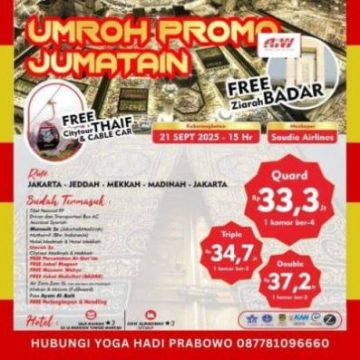 Promo Umroh September 2025 Paket 15 Hari Plus Thaif & Badar