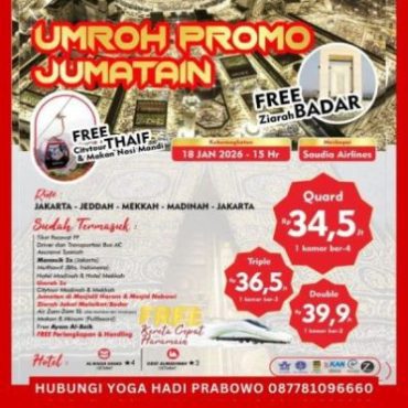 Paket Umroh 15 Hari 2026 Promo Plus Thaif