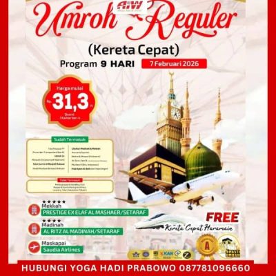 Paket Umroh Februari 2026 Reguler 9 Hari (KC)