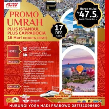 Promo Umroh Plus Turki Cappadocia 15 Hari 2025