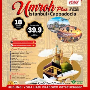 Paket Umroh Plus Turki Cappadocia 15 Hari 2026