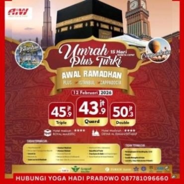 Paket Umroh Plus Turki Cappadocia 15 Hari Feruari 2026 Paket Umroh Plus Turki Cappadocia 15 Hari Feruari 2026